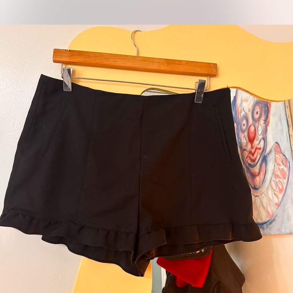 1. State Black High Waist Tailored Shorts